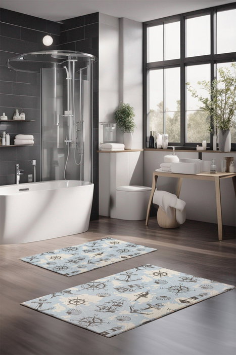 Mijölnir Juego de alfombrillas de baño CT-5235 Multicolor de 2 piezas Mijölnir Juego de alfombrillas de baño CT-5235 Multicolor de 2 piezas